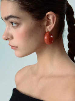 Crescent Acrylic Earrings