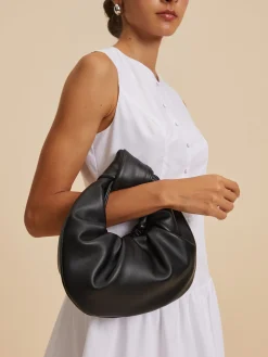 Crescent Knotted Ruched Bag