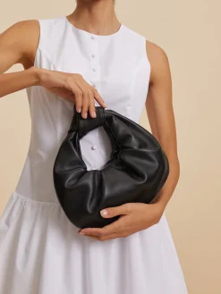 Crescent Knotted Ruched Bag