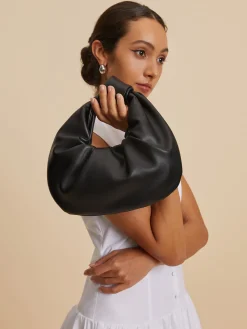 Crescent Knotted Ruched Bag