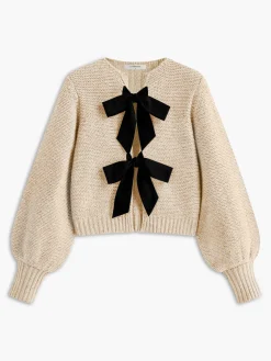 Crew Neck Bow Knit Top
