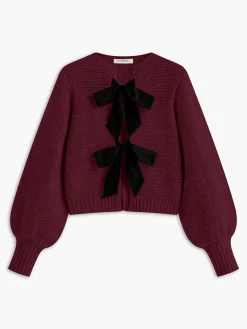Crew Neck Bow Knit Top