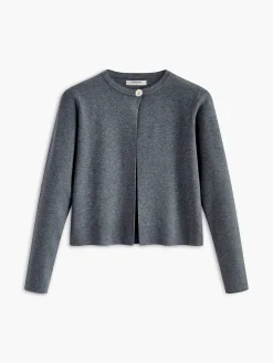 Crew Neck Button Knit Cardigan