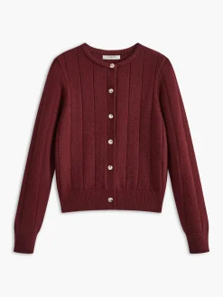 Crew Neck Button Soft Cardigan
