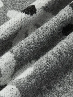 Crew Neck Daisy Pattern Sweater