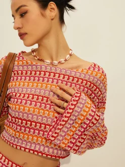 Crew Neck Long Sleeve Skirt Set