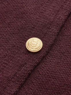 Crew Neck Metal Button Sweater Vest