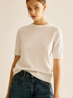 Crew Neck Plain Knit Top