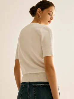 Crew Neck Plain Knit Top