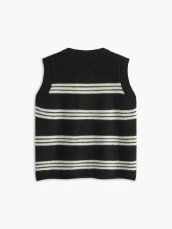 Crew Neck Striped Sweater Vest
