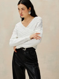 Criss Cross Crop Knit Top
