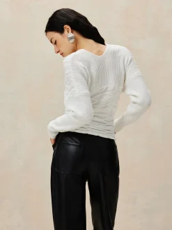 Criss Cross Crop Knit Top