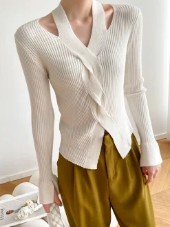 Criss Cross Halter Sweater
