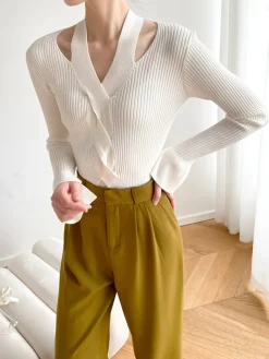 Criss Cross Halter Sweater