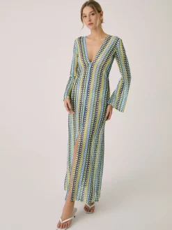Crochet Vacation Split Long Dress