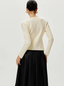 Cross Design Button Jersey Cardigan