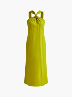 Cross Halter Split Long Dress