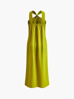 Cross Halter Split Long Dress