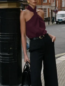 Cross Halter Tank Top