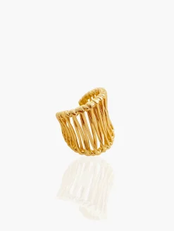 C-Shape Golden Fence Open Ring