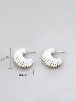 C-Shape Twist Stud Earrings
