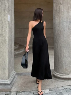 Cutout Backless Long Knit Dress