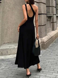 Cutout Backless Long Knit Dress