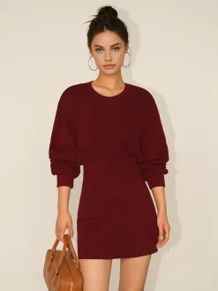 Cutout Backless Long Sleeve Dress