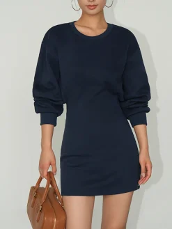 Cutout Backless Long Sleeve Dress