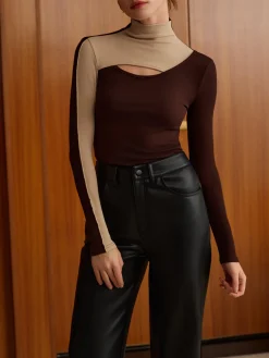 Cutout Color Block Top