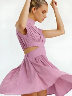 Cutout Sleeveless Short Dress