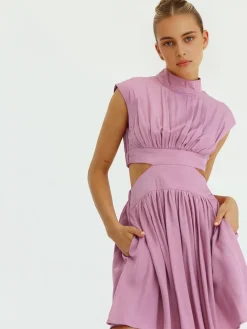 Cutout Sleeveless Short Dress