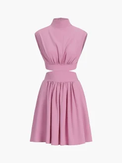 Cutout Sleeveless Short Dress