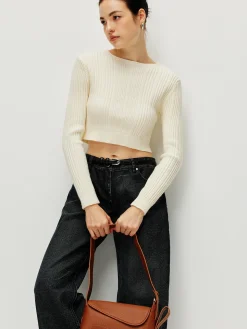 Cutout Tie Back Knit Cardigan