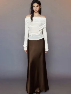 3D Flower Off-Shoulder Jersey Top