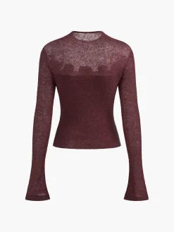3D Flower Panel Soft Knit Top
