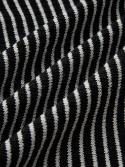 3D Flower Striped Sweater Vest