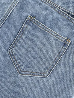 Denim High Waist Cut Out Short Skirt