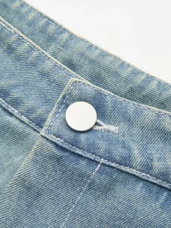 Denim Panel Suit Pants