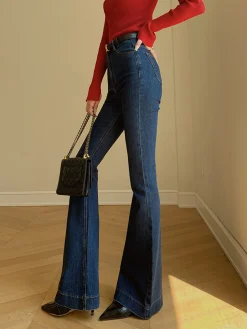 Denim Slim Bootcut Jeans Without Belt