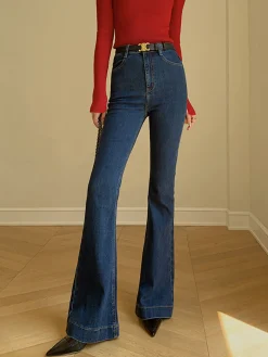 Denim Slim Bootcut Jeans Without Belt