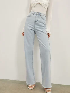 Denim Straight Leg Jeans