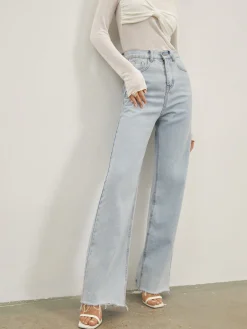 Denim Straight Leg Jeans