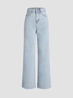 Denim Straight Leg Jeans
