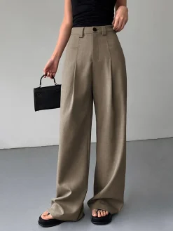 Divine Pleat Wide Leg Dress Pants