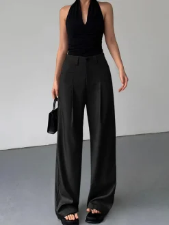 Divine Pleat Wide Leg Dress Pants