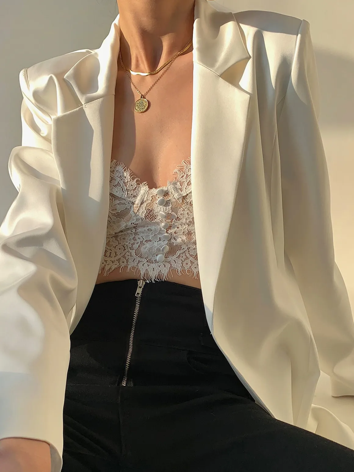 Double Hook Lace Crop Corset Top