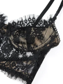 Double Hook Lace Crop Corset Top