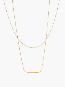 Double Layer Golden Drop Necklace