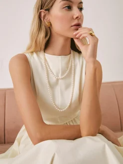 Double Layered Pearl Necklace